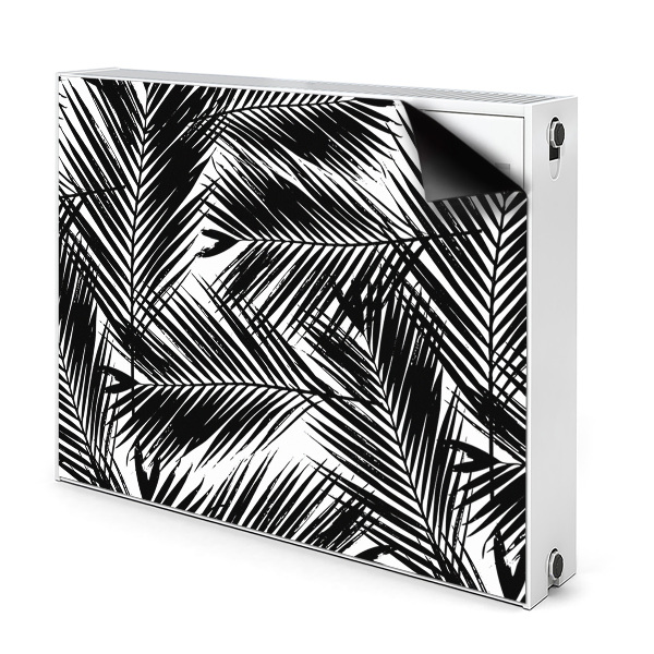 Capa magnética para radiador Folhas de palmeira pretas