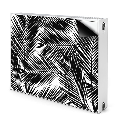 Capa magnética para radiador Folhas de palmeira pretas