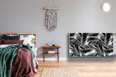 Capa magnética para radiador Folhas de palmeira pretas