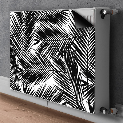 Capa magnética para radiador Folhas de palmeira pretas