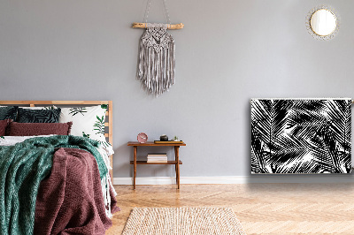 Capa magnética para radiador Folhas de palmeira pretas