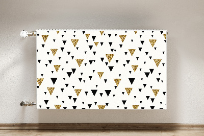 Cobertura magnética para radiador Triângulos dourados e pretos