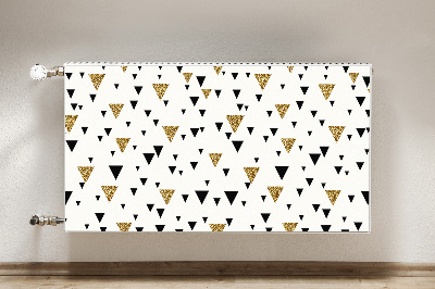 Cobertura magnética para radiador Triângulos dourados e pretos