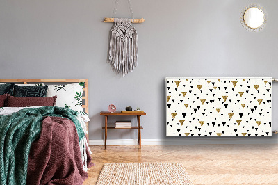 Cobertura magnética para radiador Triângulos dourados e pretos