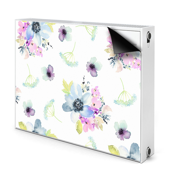 Cobertura magnética para radiador Flores roxas