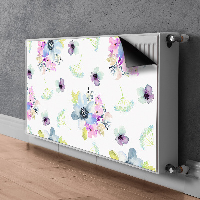 Cobertura magnética para radiador Flores roxas