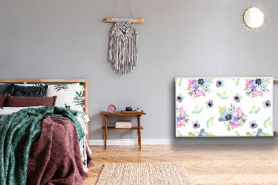 Cobertura magnética para radiador Flores roxas