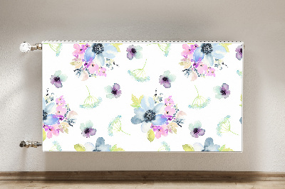 Cobertura magnética para radiador Flores roxas