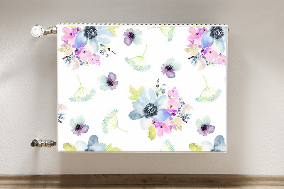 Cobertura magnética para radiador Flores roxas