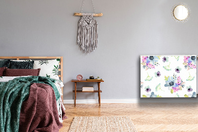 Cobertura magnética para radiador Flores roxas