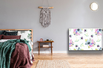 Cobertura magnética para radiador Flores roxas