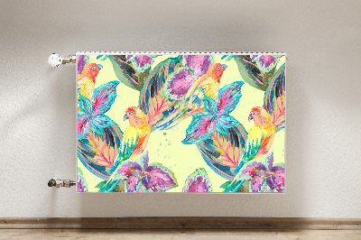 Capa magnética para radiador Papagaios coloridos