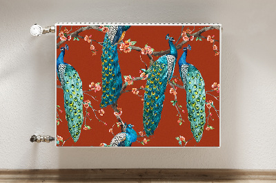 Cobertura magnética para radiador Pavões em um galho