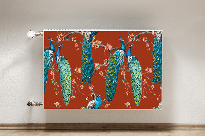 Cobertura magnética para radiador Pavões em um galho