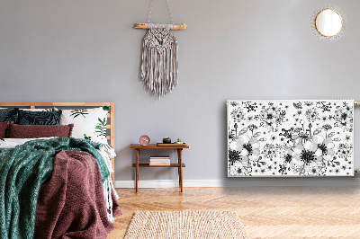 Capa magnética para radiador Padrão preto e branco