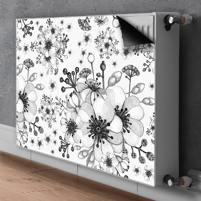 Capa magnética para radiador Padrão preto e branco