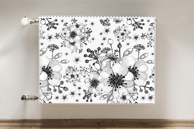 Capa magnética para radiador Padrão preto e branco