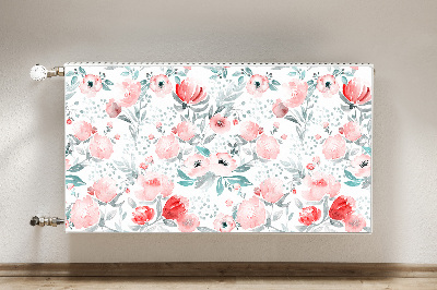 Cobertura magnética para radiador papoulas pintadas