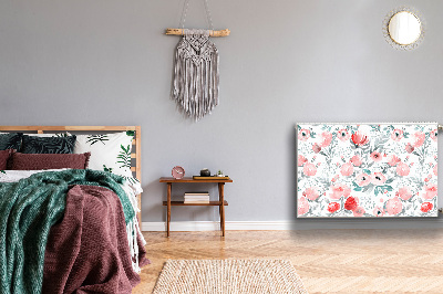 Cobertura magnética para radiador papoulas pintadas