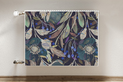 Capa magnética para radiador Padrão botânico