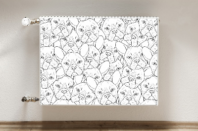 Cobertura magnética para radiador Cão Bulldog