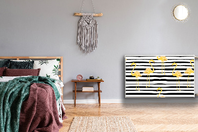 Cobertura magnética para radiador Flamingos dourados