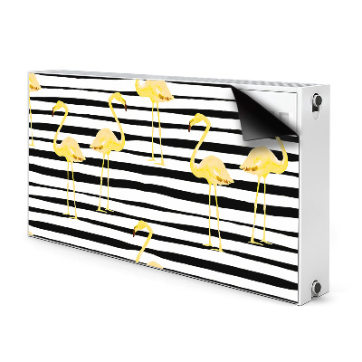 Cobertura magnética para radiador Flamingos dourados