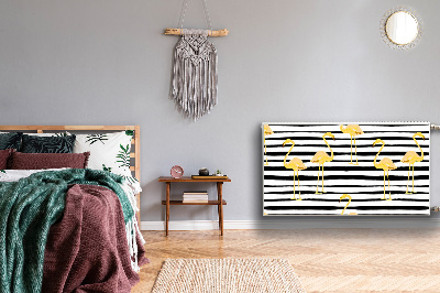 Cobertura magnética para radiador Flamingos dourados