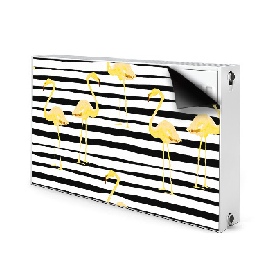 Cobertura magnética para radiador Flamingos dourados