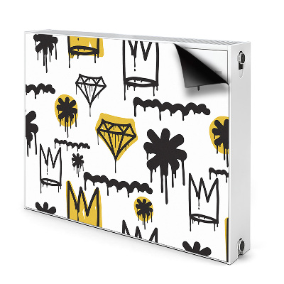 Cobertura magnética para radiador Coroa de grafite