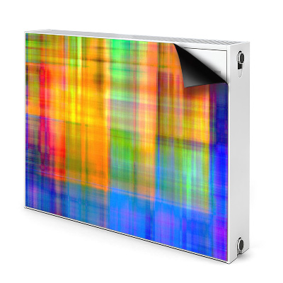 Cobertura magnética para radiador Padrão xadrez colorido