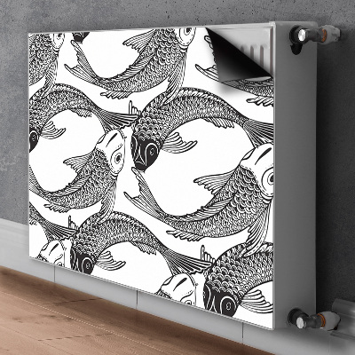 Cobertura magnética para radiador Peixe koi