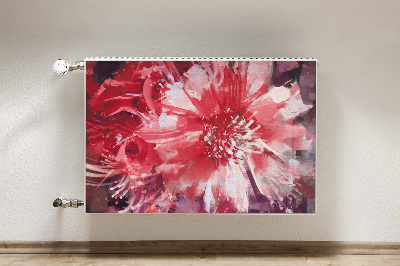 Cobertura magnética para radiador Flor vermelha