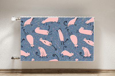 Capa magnética para radiador Gatos de desenho animado