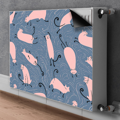 Capa magnética para radiador Gatos de desenho animado