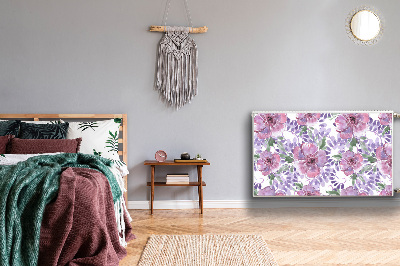 Cobertura magnética para radiador Flores roxas