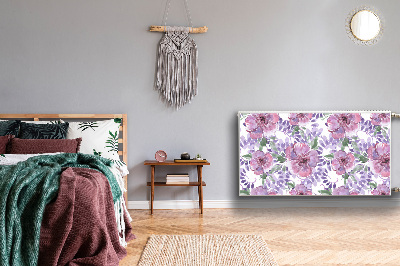 Cobertura magnética para radiador Flores roxas