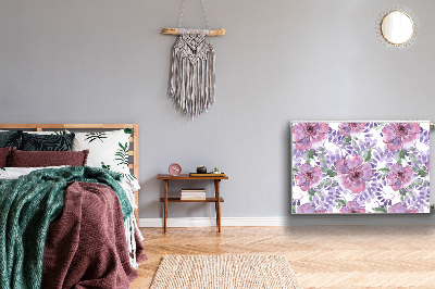 Cobertura magnética para radiador Flores roxas