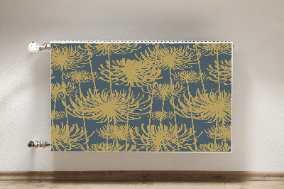 Capa magnética para radiador flores douradas