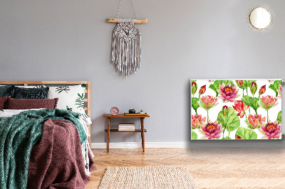 Capa magnética para radiador Folhas de flor de lótus