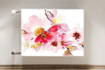 Capa magnética para radiador Flores em tons pastel