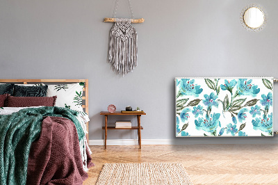 Cobertura magnética para radiador Flores turquesas