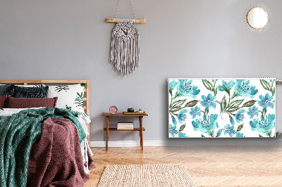 Cobertura magnética para radiador Flores turquesas