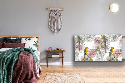 Cobertura magnética para radiador Papagaio e flores