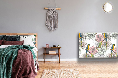 Cobertura magnética para radiador Papagaio e flores