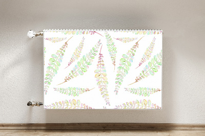 Capa magnética para radiador Folhas de aquarela