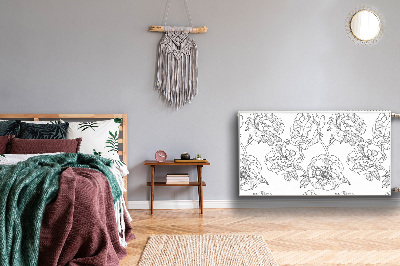 Cobertura magnética para radiador Rosas desenhadas