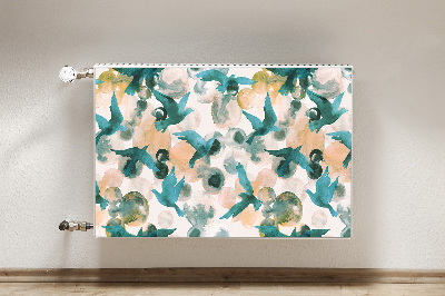 Capa magnética para radiador pássaros pintados