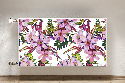 Cobertura magnética para radiador flores cor de rosa