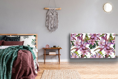 Cobertura magnética para radiador flores cor de rosa